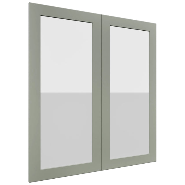 Fabuwood Galaxy Pistachio Green DS GDW3639 Wall Glass Door, Front View