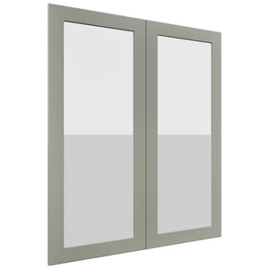 Fabuwood Galaxy Pistachio Green DS GDW3642 Wall Glass Door, Front View