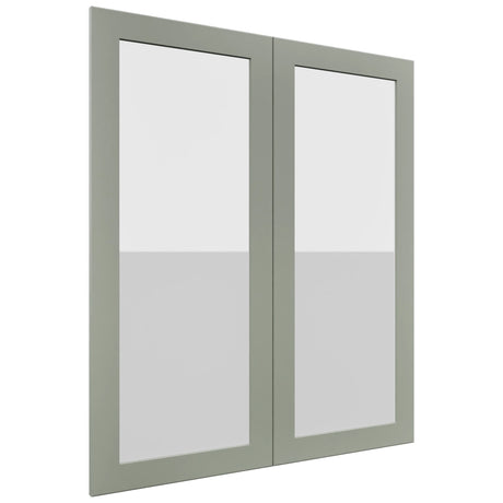Fabuwood Galaxy Pistachio Green DS GDW3642 Wall Glass Door, Front View