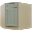 Fabuwood Galaxy Pistachio Green DSB36 Base Corner Diagonal Sink Cabinet, Front View