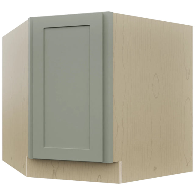 Fabuwood Galaxy Pistachio Green DSB36FD Base Corner Diagonal Sink Cabinet, Front View