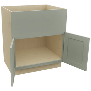 Fabuwood Galaxy Pistachio Green FS30 Base Farm Sink Cabinet, Open View