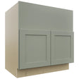 Fabuwood Galaxy Pistachio Green FS33 Base Farm Sink Cabinet, Front View