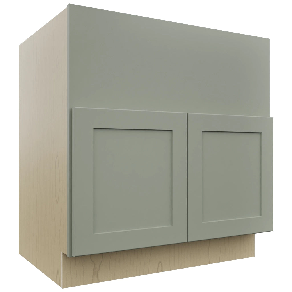 Fabuwood Galaxy Pistachio Green FS33 Base Farm Sink Cabinet, Front View