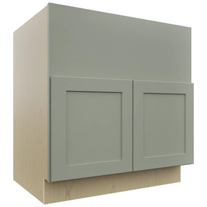Fabuwood Galaxy Pistachio Green FS33 Base Farm Sink Cabinet, Front View