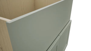 Fabuwood Galaxy Pistachio Green FS36 Base Farm Sink Cabinet, Detail View
