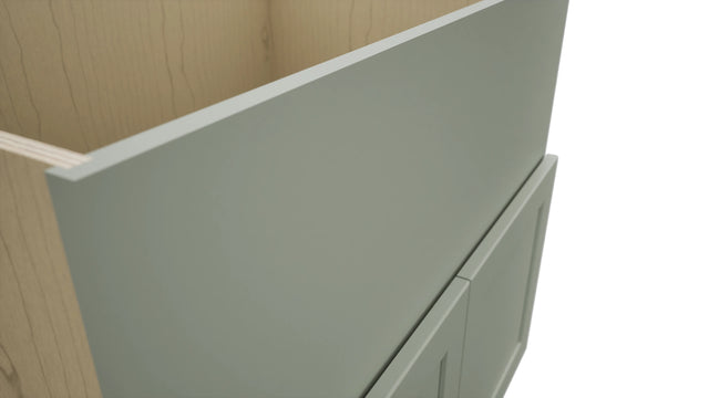 Fabuwood Galaxy Pistachio Green FS36 Base Farm Sink Cabinet, Detail View