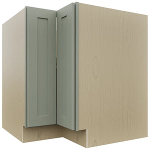 Fabuwood Galaxy Pistachio Green LSB33 Base Corner Lazy Susan Cabinet, Front View