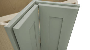 Fabuwood Galaxy Pistachio Green LSB33 Base Corner Lazy Susan Cabinet, Detail View