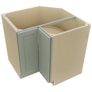 Fabuwood Galaxy Pistachio Green LSB36 Base Corner Lazy Susan Cabinet, Top View