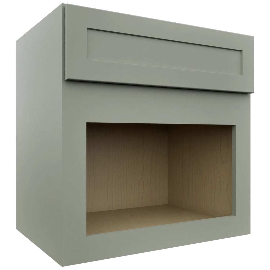 Fabuwood Galaxy Pistachio Green MC303021 Wall Microwave Cabinet, Front View