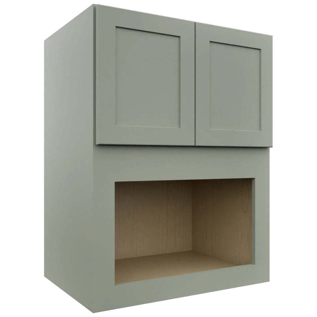 Fabuwood Galaxy Pistachio Green MC303921 Wall Microwave Cabinet, Front View