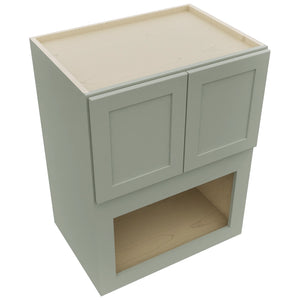 Fabuwood Galaxy Pistachio Green MC303921 Wall Microwave Cabinet, Top View