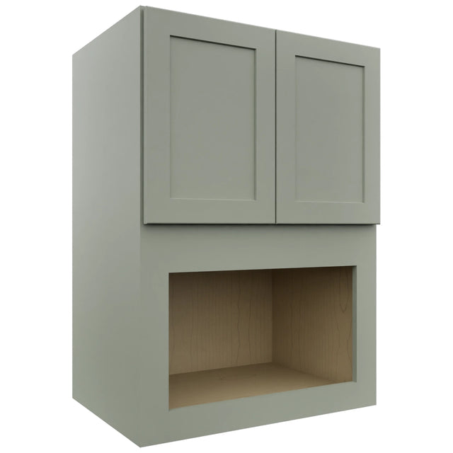Fabuwood Galaxy Pistachio Green MC304221 Wall Microwave Cabinet, Front View