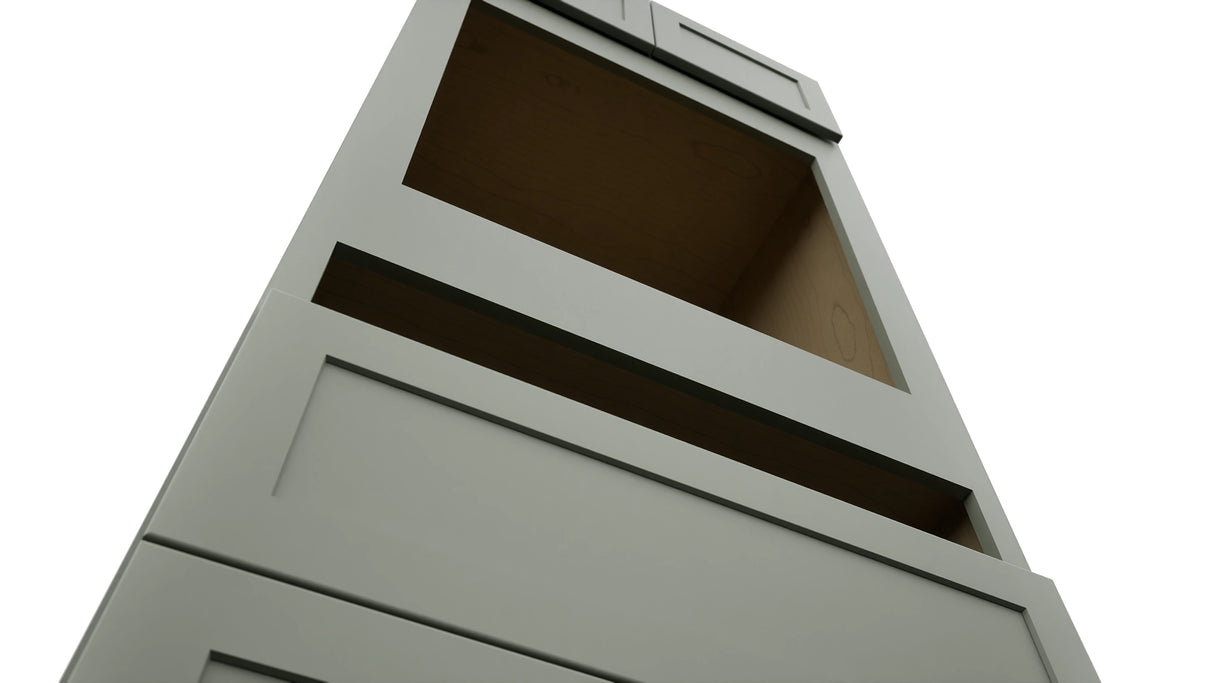 Fabuwood Galaxy Pistachio Green OC3384C Tall Oven Cabinet Combo, Detail View