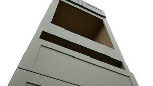 Fabuwood Galaxy Pistachio Green OC3384C Tall Oven Cabinet Combo, Detail View