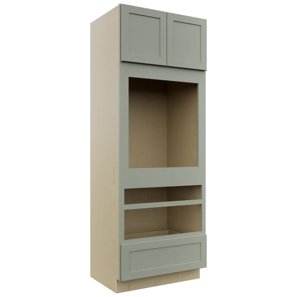Fabuwood Galaxy Pistachio Green OC3390D Tall Oven Cabinet Double, Front View