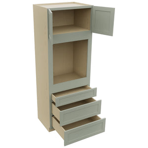 Fabuwood Galaxy Pistachio Green OC3390S Tall Oven Cabinet Single, Open View