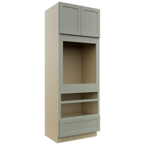 Fabuwood Galaxy Pistachio Green OC3393D Tall Oven Cabinet Double, Front View
