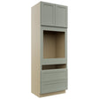 Fabuwood Galaxy Pistachio Green OC3396C Tall Oven Cabinet Combo, Front View
