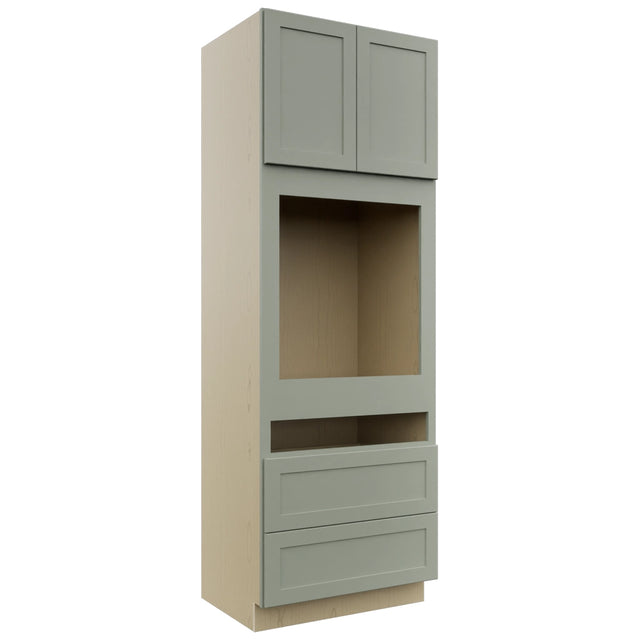 Fabuwood Galaxy Pistachio Green OC3396C Tall Oven Cabinet Combo, Front View