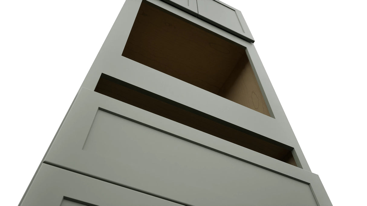 Fabuwood Galaxy Pistachio Green OC3396C Tall Oven Cabinet Combo, Detail View