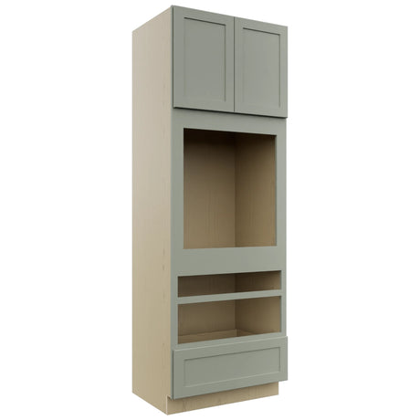 Fabuwood Galaxy Pistachio Green OC3396D Tall Oven Cabinet Double, Front View