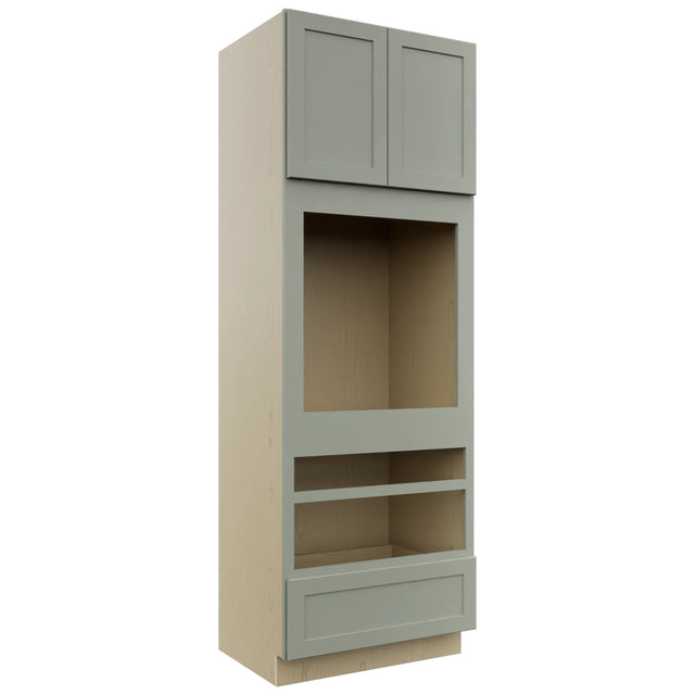 Fabuwood Galaxy Pistachio Green OC3396D Tall Oven Cabinet Double, Front View