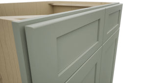 Fabuwood Galaxy Pistachio Green SB33 Base Sink Cabinet, Detail View