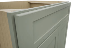 Fabuwood Galaxy Pistachio Green SB33SDF Base Sink Cabinet, Detail View