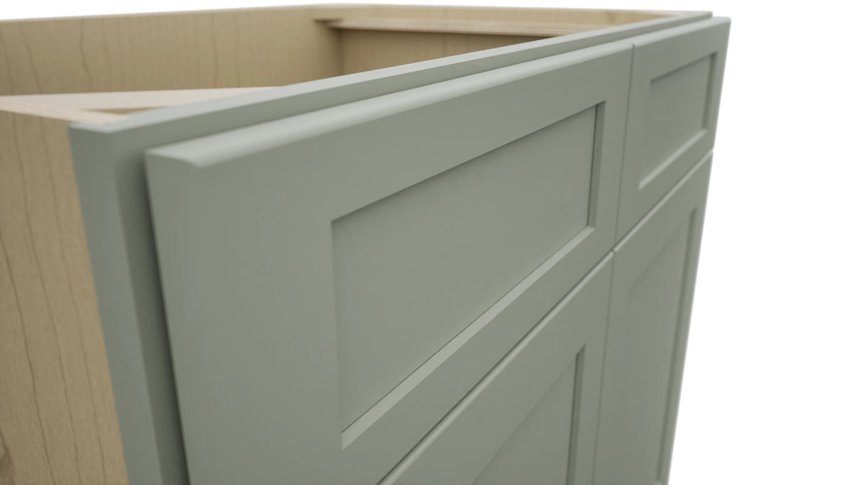 Fabuwood Galaxy Pistachio Green SB36 Base Sink Cabinet, Detail View
