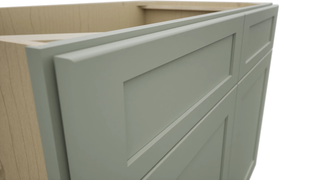Fabuwood Galaxy Pistachio Green SB42 Base Sink Cabinet, Detail View