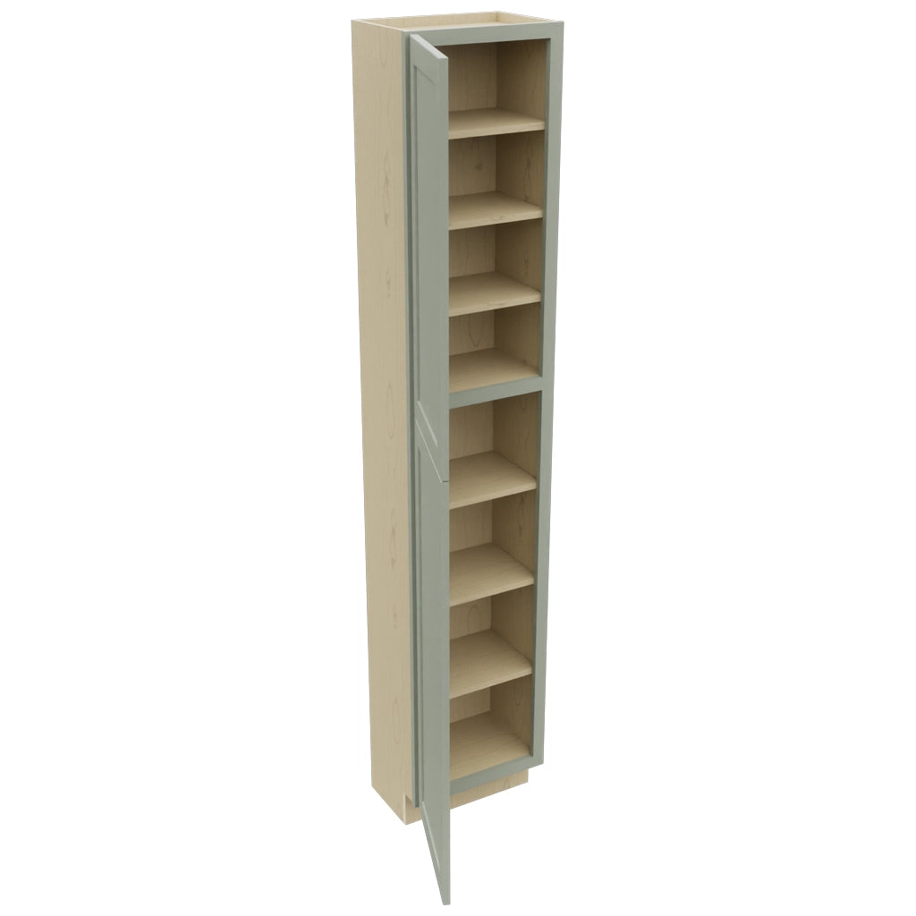 Fabuwood Galaxy Pistachio Green TP181293 Tall Pantry Cabinet, Open View