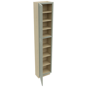 Fabuwood Galaxy Pistachio Green TP181293 Tall Pantry Cabinet, Open View