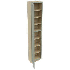 Fabuwood Galaxy Pistachio Green TP181296 Tall Pantry Cabinet, Open View