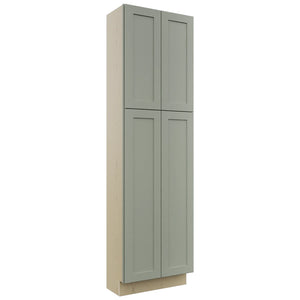 Fabuwood Galaxy Pistachio Green TP241284 Tall Pantry Cabinet, Front View