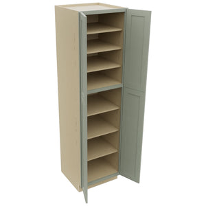 Fabuwood Galaxy Pistachio Green TP242490 Tall Pantry Cabinet, Open View