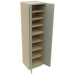 Fabuwood Galaxy Pistachio Green TP242493 Tall Pantry Cabinet, Open View
