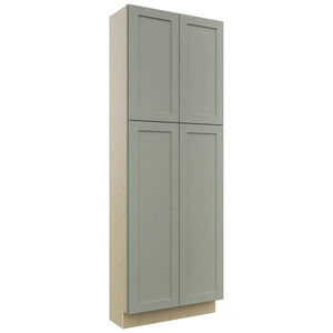 Fabuwood Galaxy Pistachio Green TP301284 Tall Pantry Cabinet, Front View