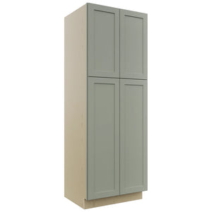 Fabuwood Galaxy Pistachio Green TP302484 Tall Pantry Cabinet, Front View