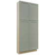 Fabuwood Galaxy Pistachio Green TP361284 Tall Pantry Cabinet, Front View