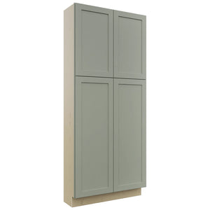 Fabuwood Galaxy Pistachio Green TP361284 Tall Pantry Cabinet, Front View