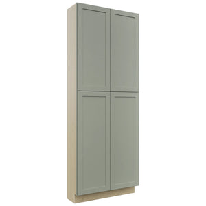 Fabuwood Galaxy Pistachio Green TP361296 Tall Pantry Cabinet, Front View
