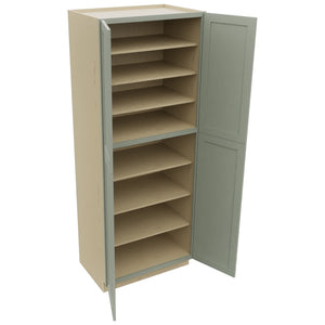 Fabuwood Galaxy Pistachio Green TP362493 Tall Pantry Cabinet, Open View