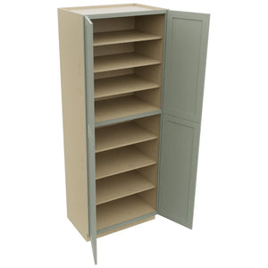 Fabuwood Galaxy Pistachio Green TP362496 Tall Pantry Cabinet, Open View
