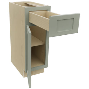 Fabuwood Galaxy Pistachio Green VB12-34 Vanity Base Standard Cabinet, Open View