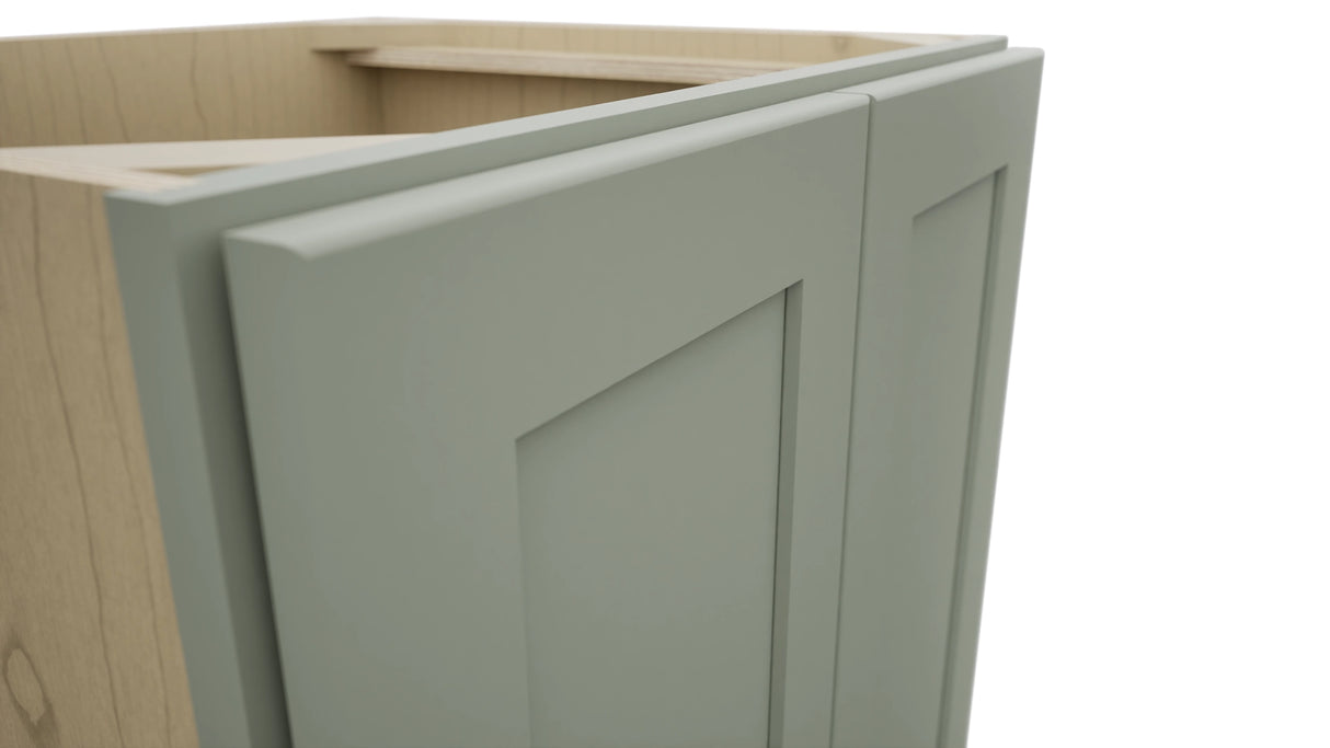 Fabuwood Galaxy Pistachio Green VB24FD Vanity Base Full Height Cabinet, Detail View