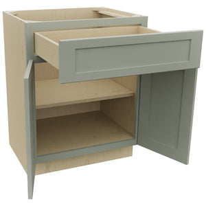 Fabuwood Galaxy Pistachio Green VB27-34 Vanity Base Standard Cabinet, Open View