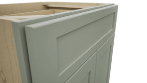 Fabuwood Galaxy Pistachio Green VB27-34 Vanity Base Standard Cabinet, Detail View