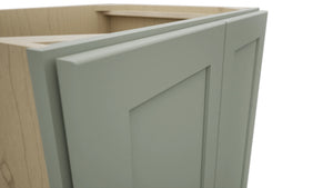 Fabuwood Galaxy Pistachio Green VB27FD Vanity Base Full Height Cabinet, Detail View